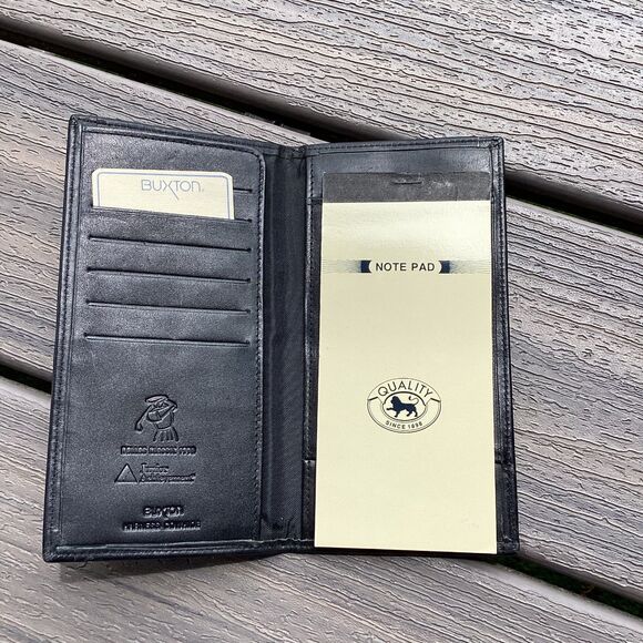 Buxton Golf Themed Note Pad Wallet Dallas Classic 1998 Leather 3.5x6.5" - Picture 2 of 4